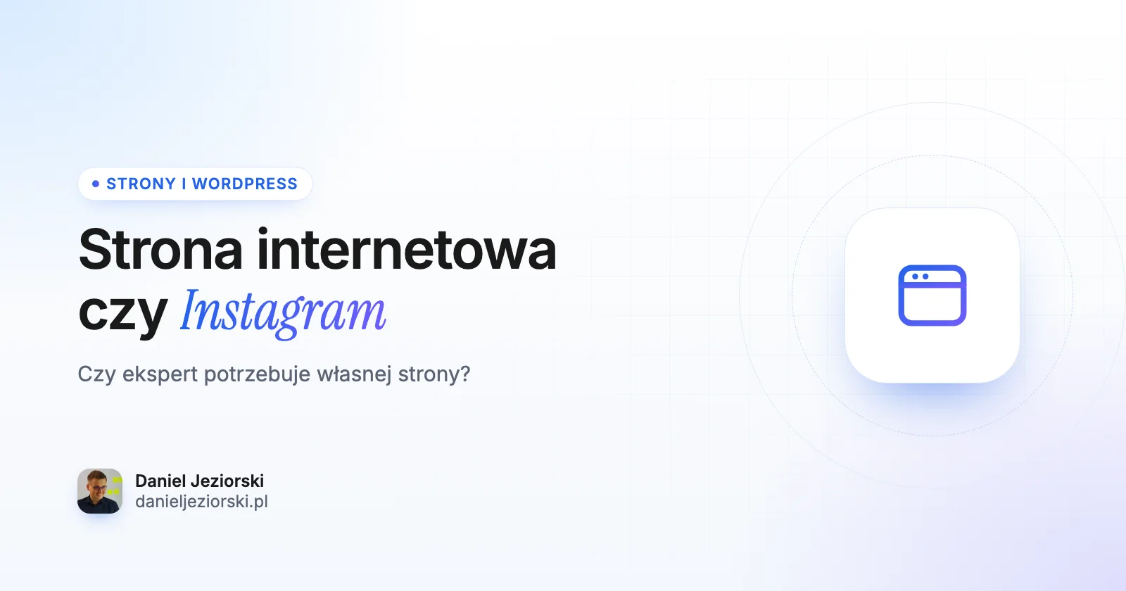 Strona internetowa czy Instagram: czy ekspert potrzebuje własnej strony?